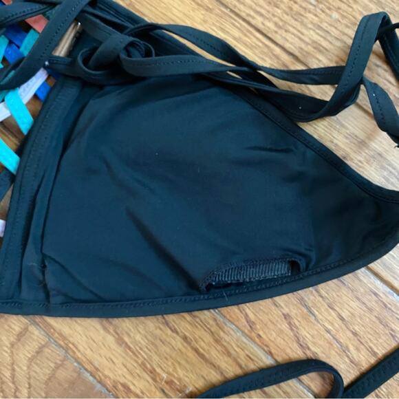 EUC MED Red Carter $200 Dream Weaver Black 2pc Bikini Top & Bottom - Picture 13 of 16